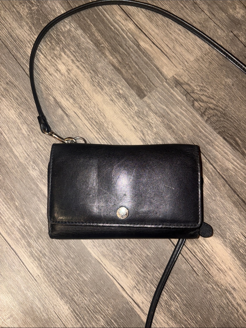 Vintage Coach crossbody mini black bag